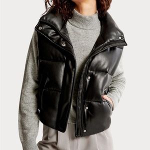 Leather Puffer Vest